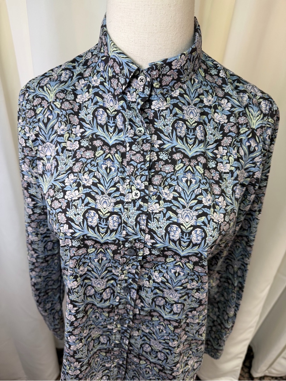 J. Crew x Liberty London Button-Up ‘Perfect Shirt’ in “Junes Meadow Floral” Sz 8 - Picture 6 of 16